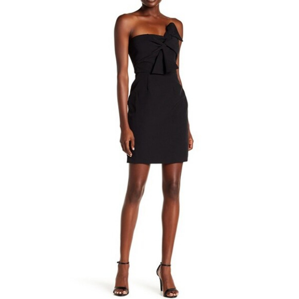 Alexia Admor Bow Tie Strapless Dress Black Size 6